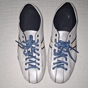 Cole Haan Women's Silver  Sneakers with Blue Laces Size 7